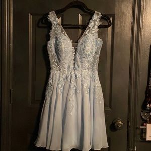 Jj’s House Mini light blue prom dress size 2